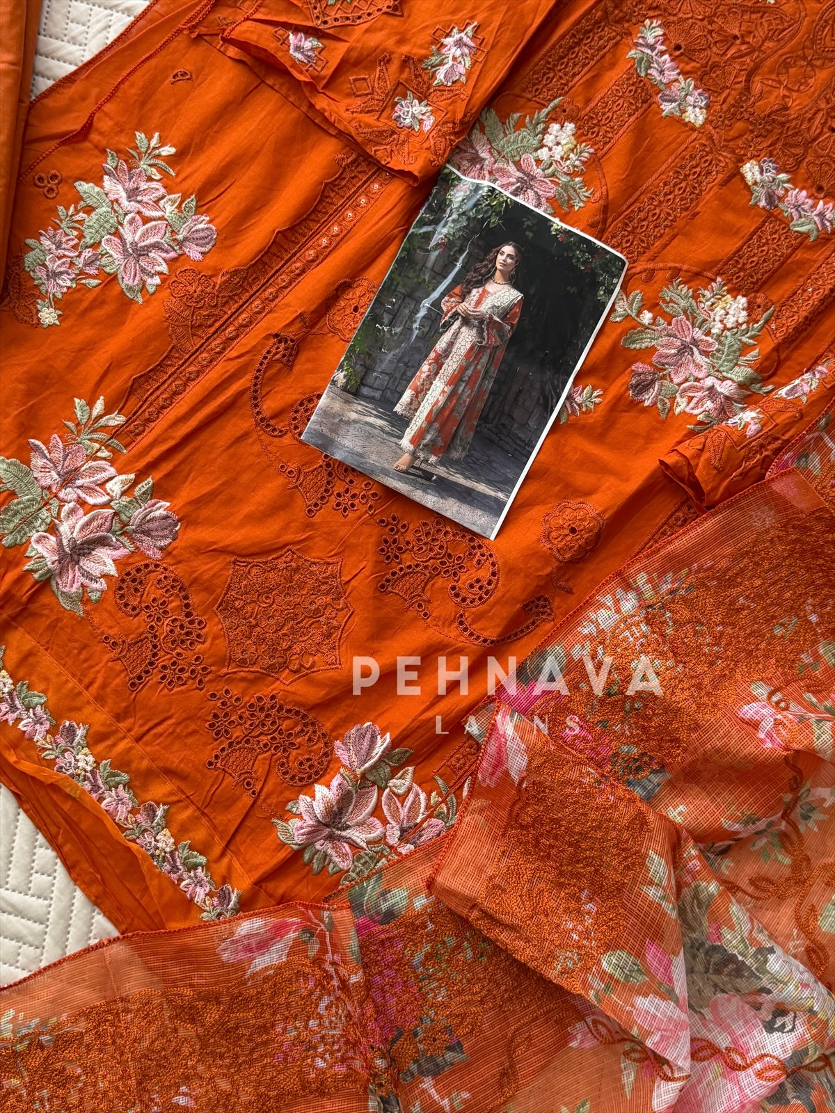 Embroidered Semi Stitched Suit 3902A