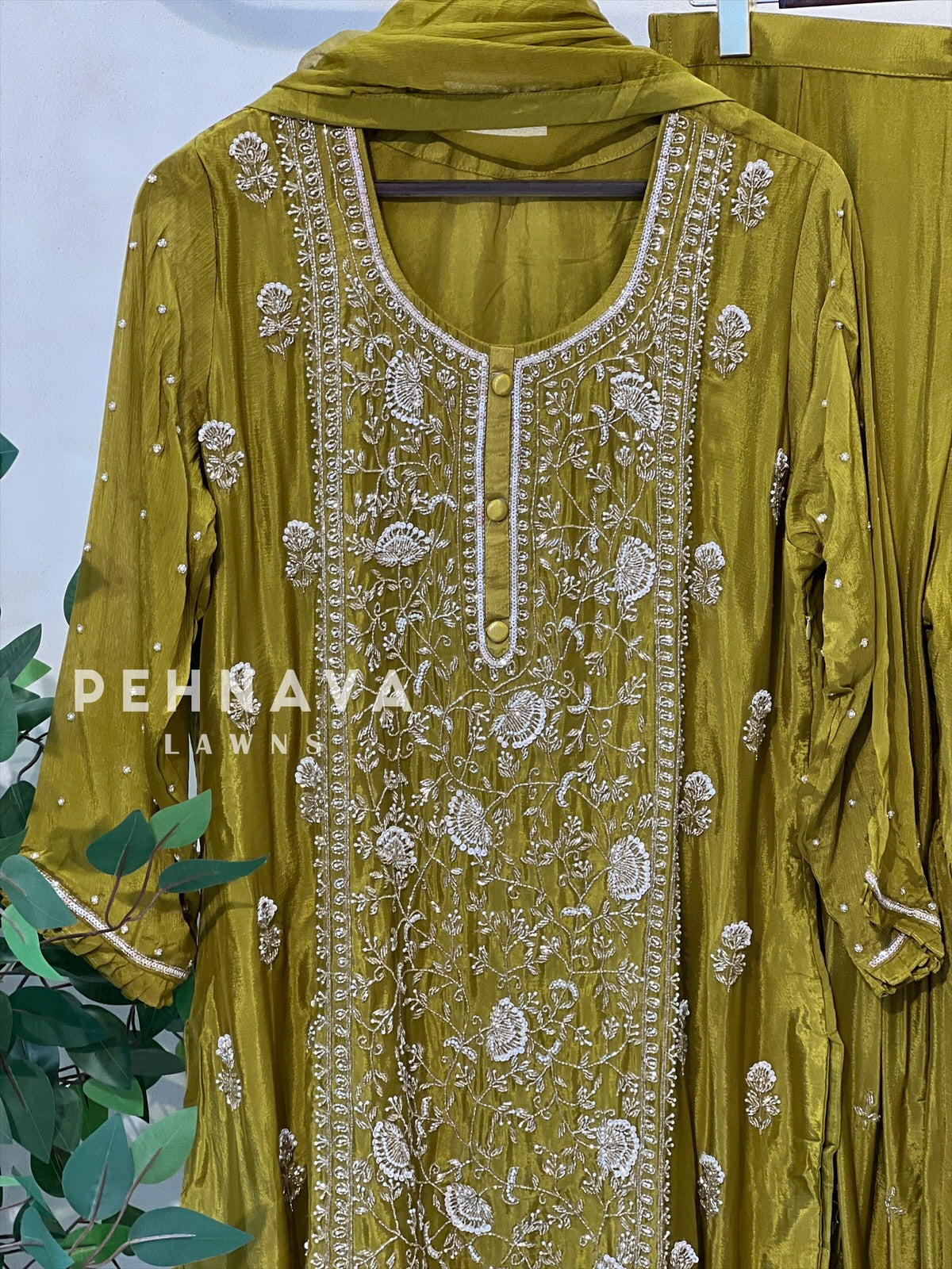 Heavily Handworked Sharara with Pure Chiffon Dupatta