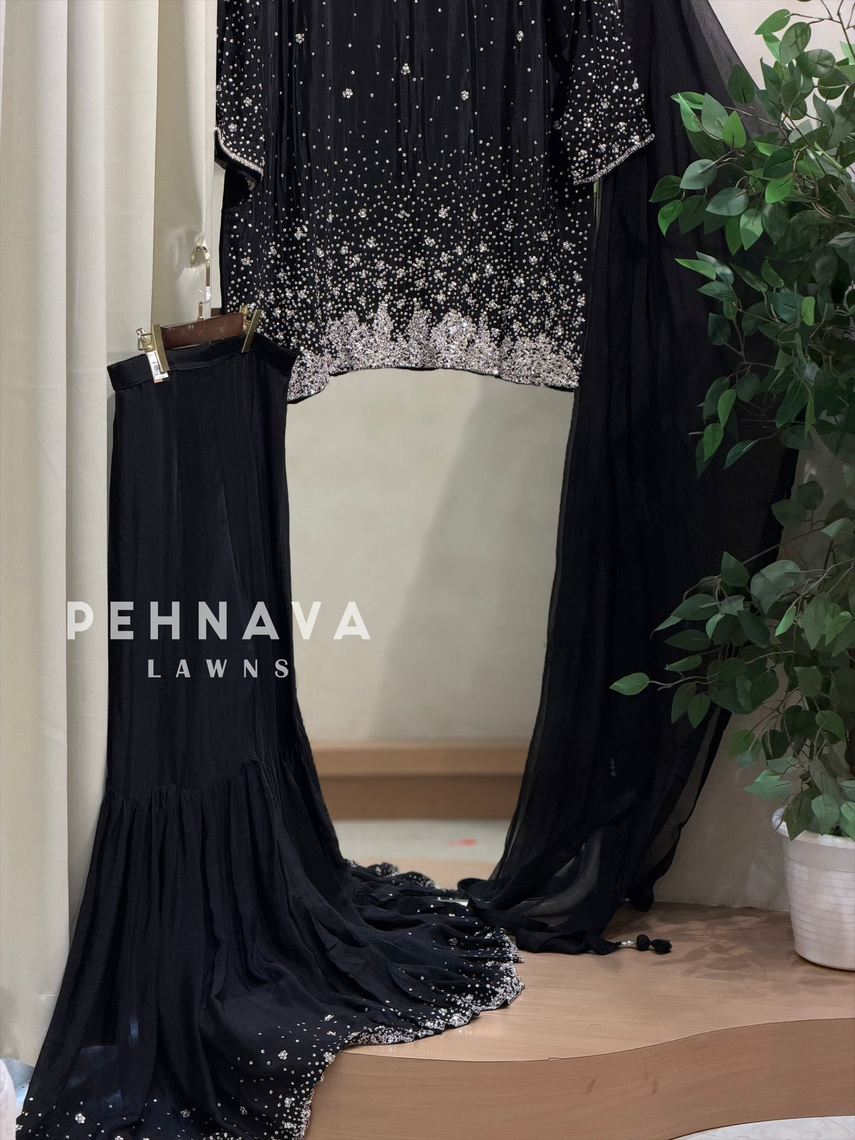 Premium Sequins Sharara Suit