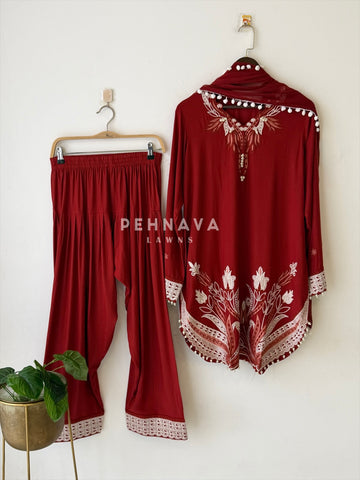 Floral Embroidered Farshi Salwar 401