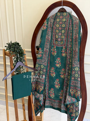 Ajrak Printed Unstitched Suit
