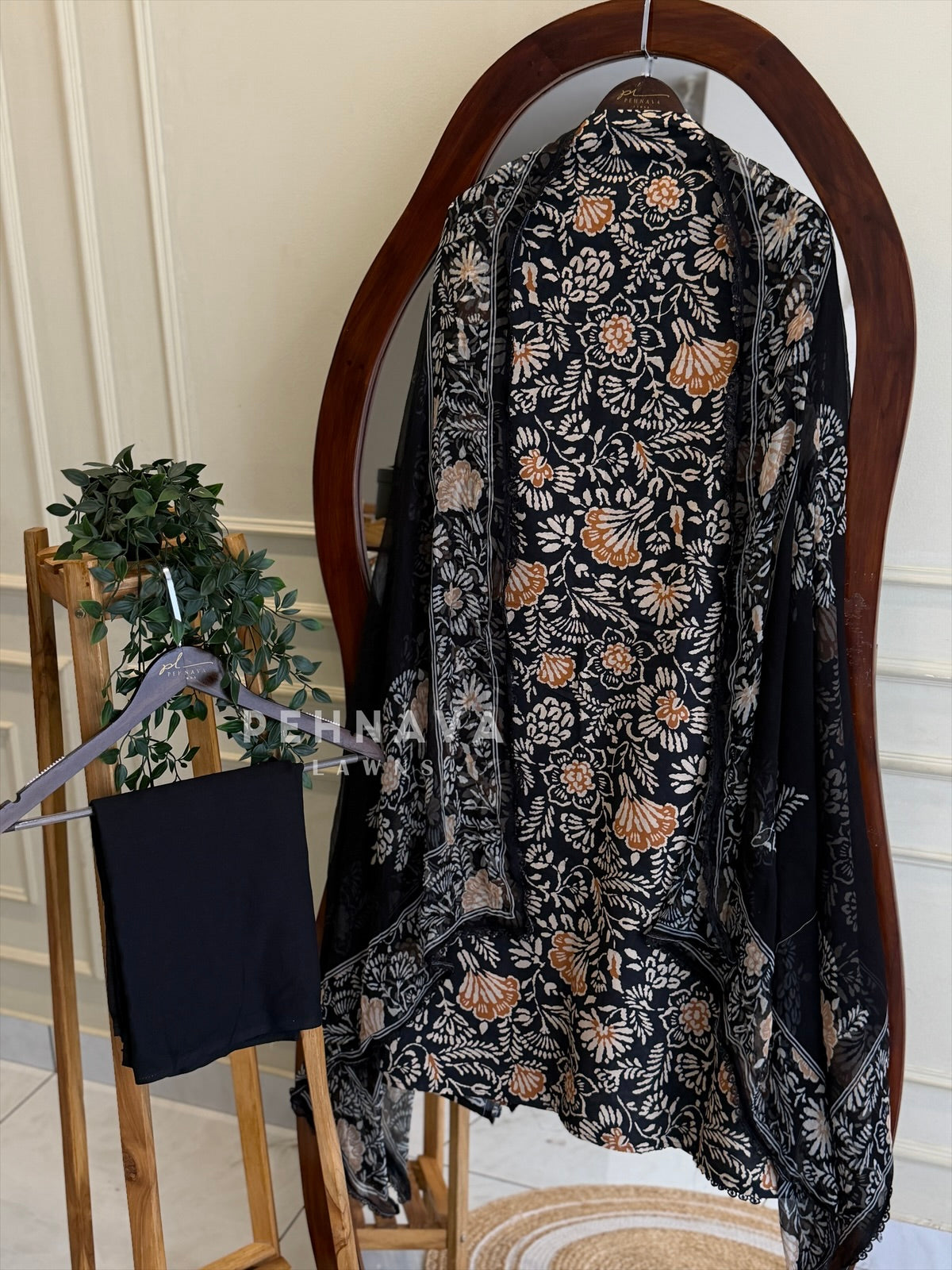 Floral Printed Unstitched Suit