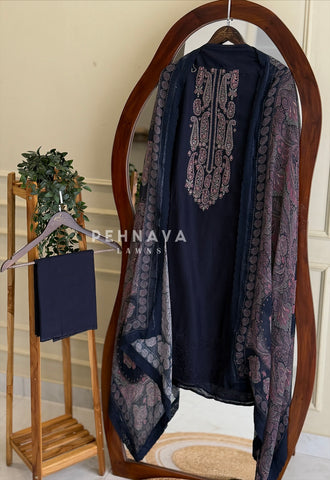 Paisley Embroidered Unstitched Ensemble L -82