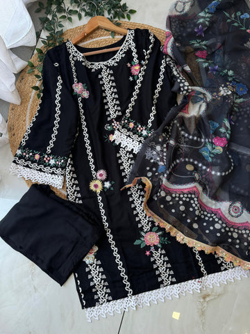 New Red and Black Pakistani Suit