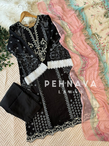 New Black Casual Suit-1294
