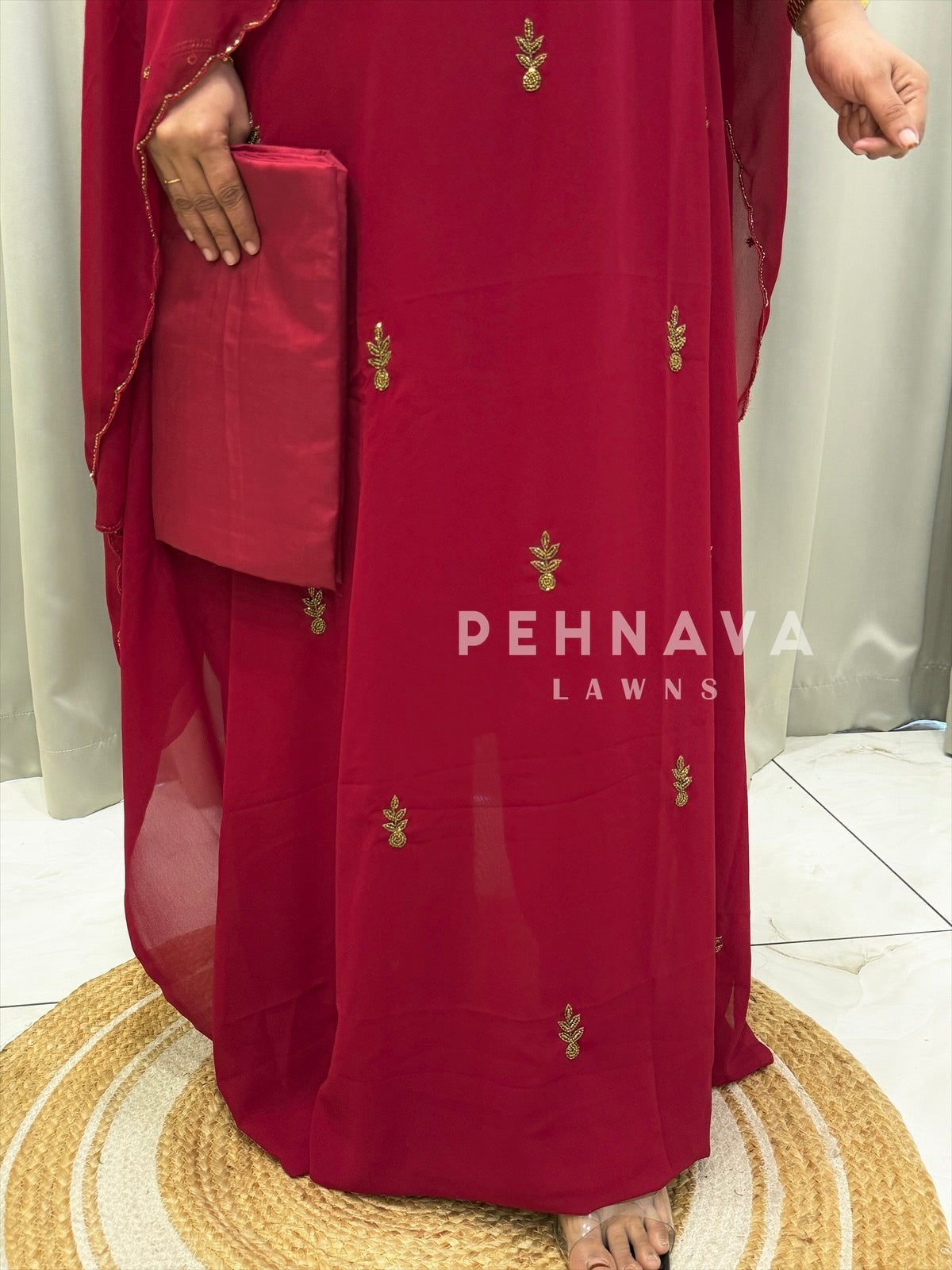 Premium Handworked Chiffon Unstitched Suit-SM-806
