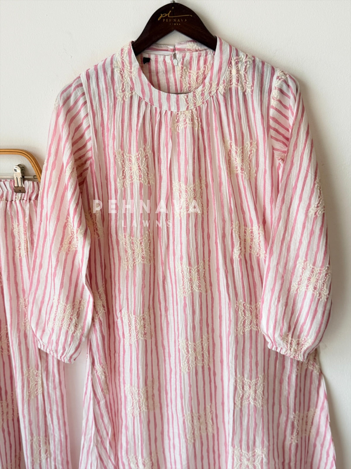 Stripe Embroidered Co-ord Set-4147 - Pehnava Lawns