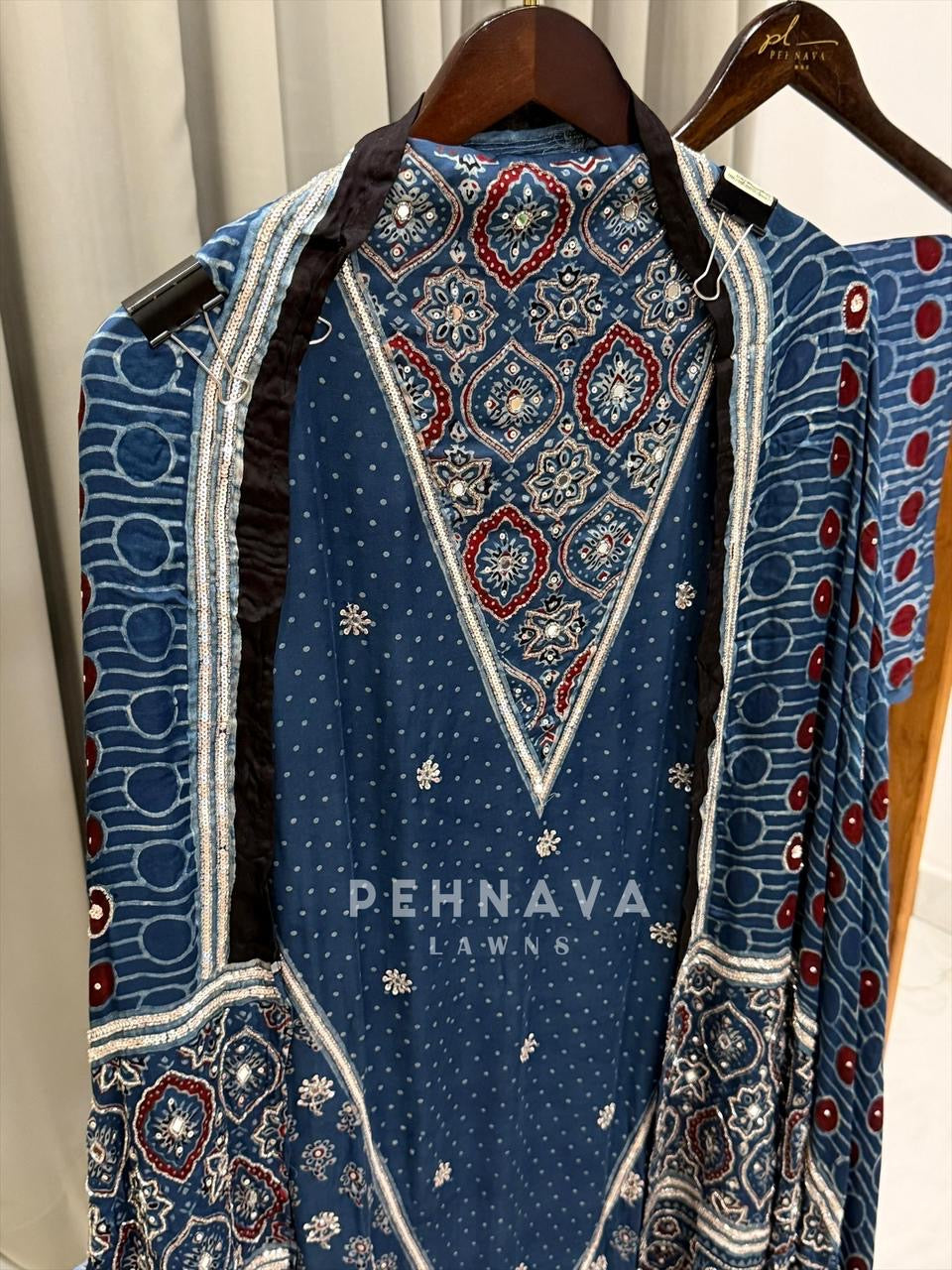 Ajrak Printed Unstitched Suit