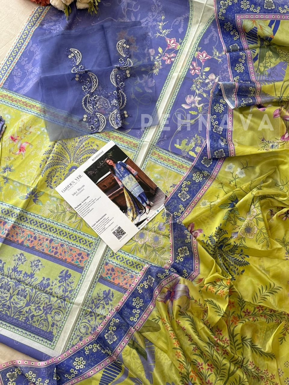 Printed Lawn Collection-Inky Bloom