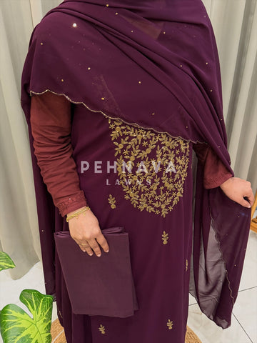 Premium Handworked Chiffon Unstitched Suit-SM-806