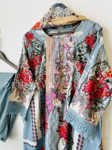 Signature Lawn Suit-1506 - Pehnava Lawns