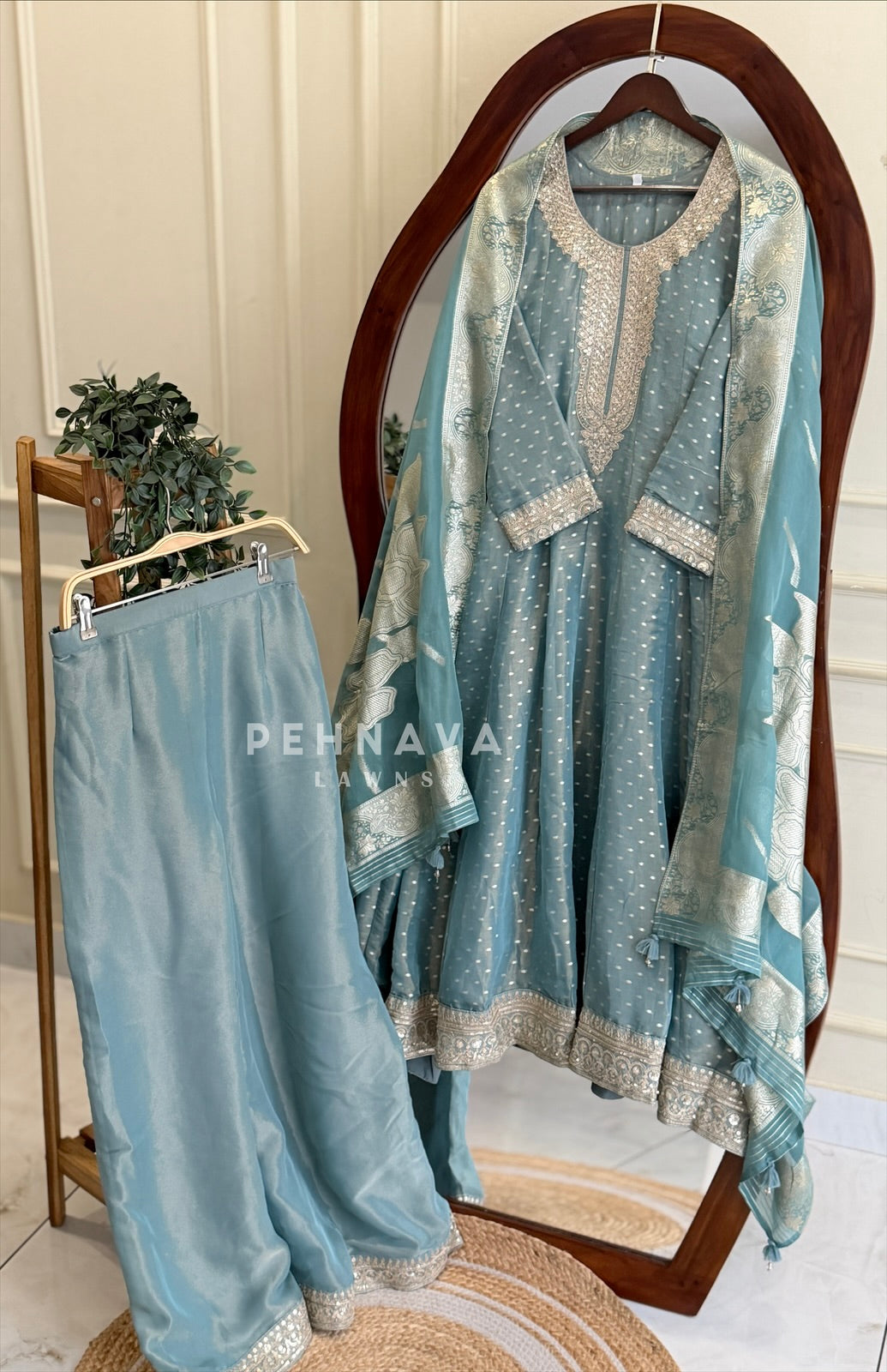 Embroidered Anarkali Ensemble 5713