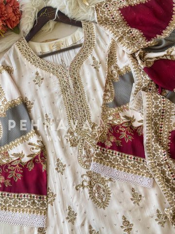 Muslin Unstitched Suit-319B - Pehnava Lawns