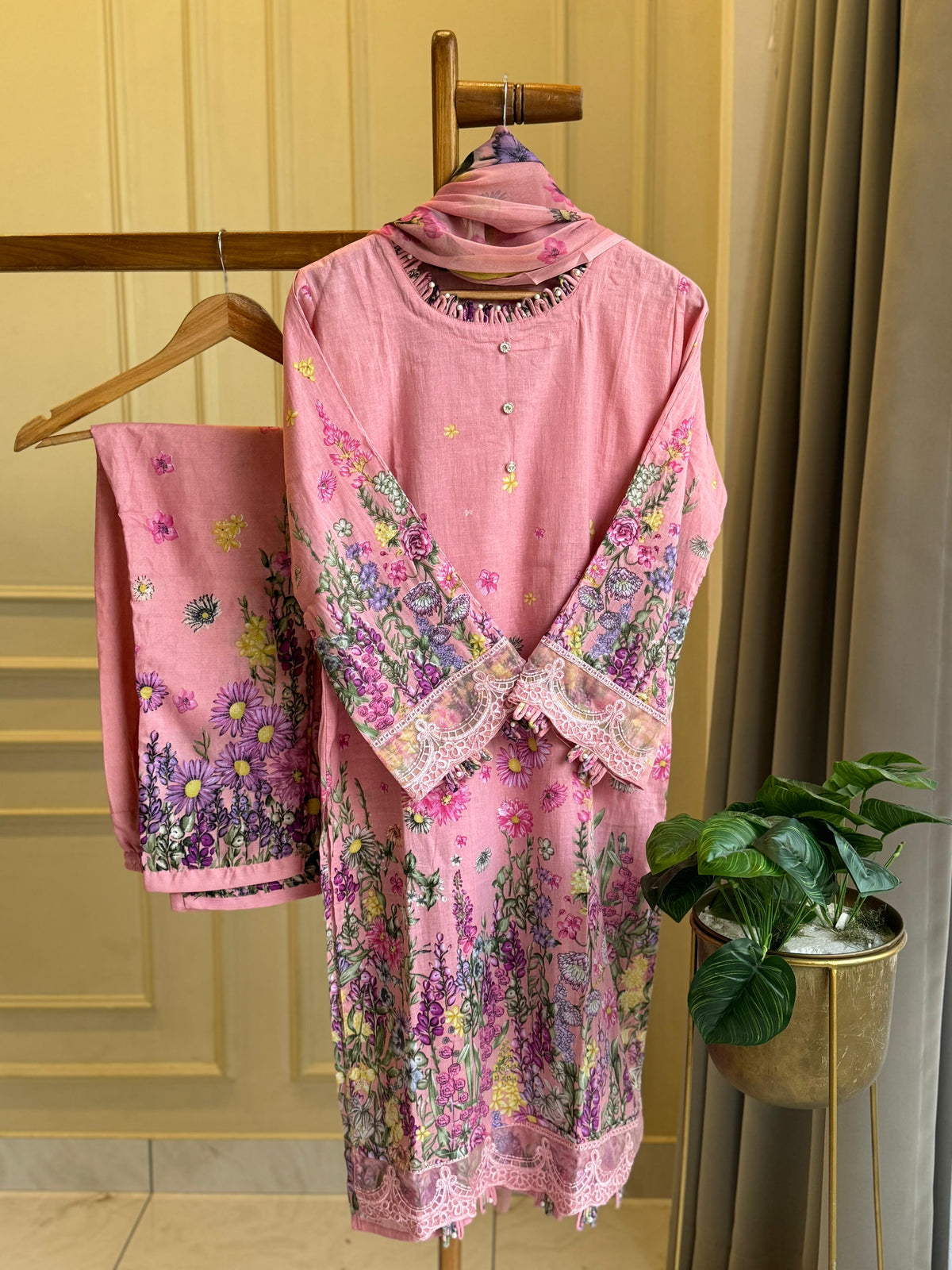 Premium Lace Detailed Lawn Suit-1333