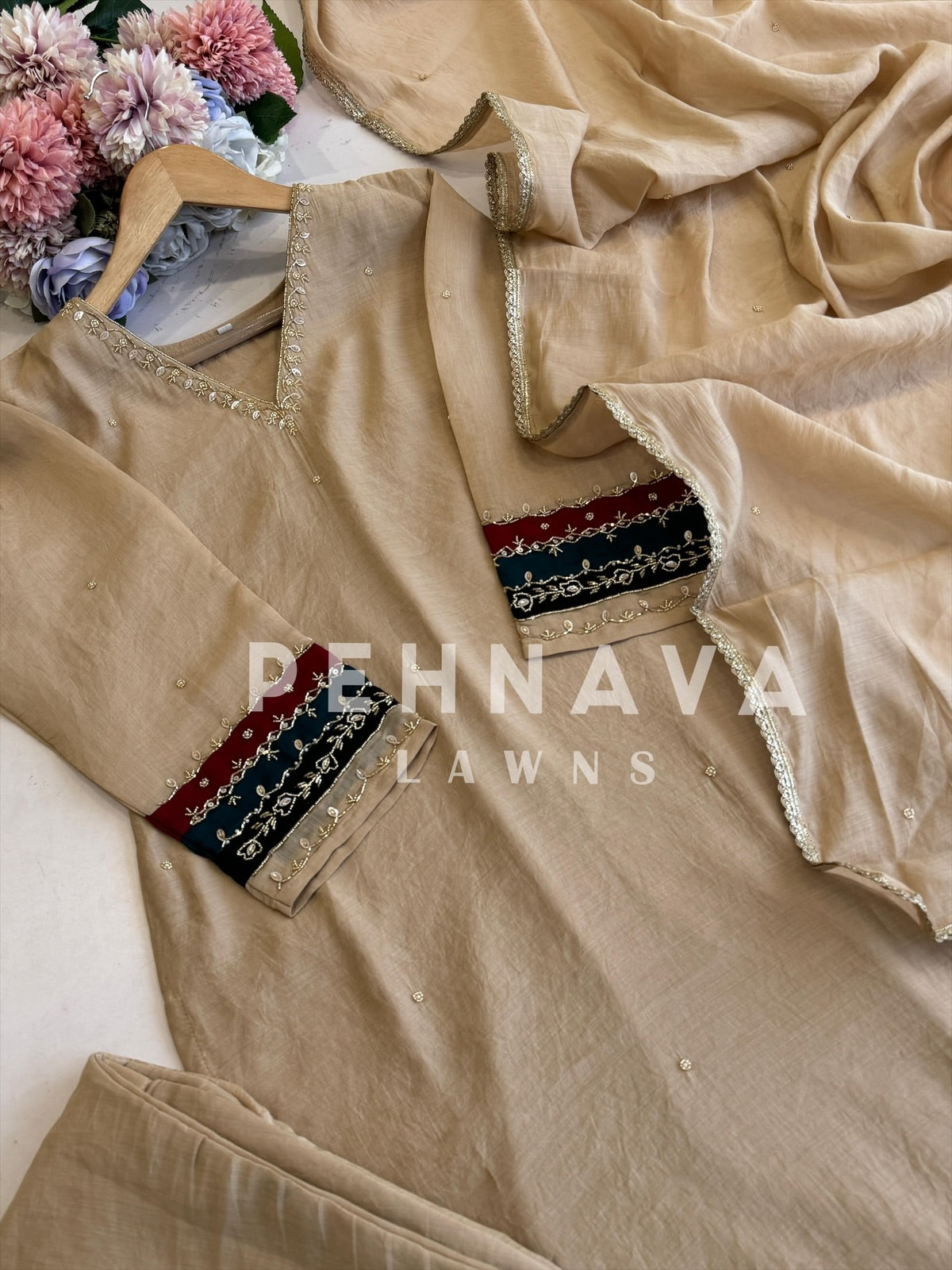 Classic Chanderi Suit - Pehnava Lawns