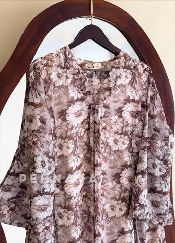 V-Neck Printed Co-ord Set