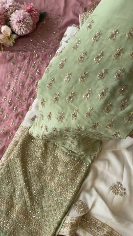 Heavy Handworked Crepe Suit -1178