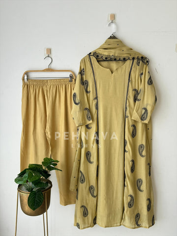 Chanderi Embroidery Suit Set-22158