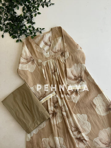 Soft Floral Luxe Cotton Coord Set - Pehnava Lawns