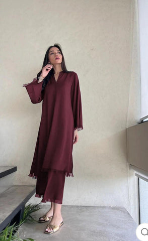 Premium Viscous Silk Tunic Set-1