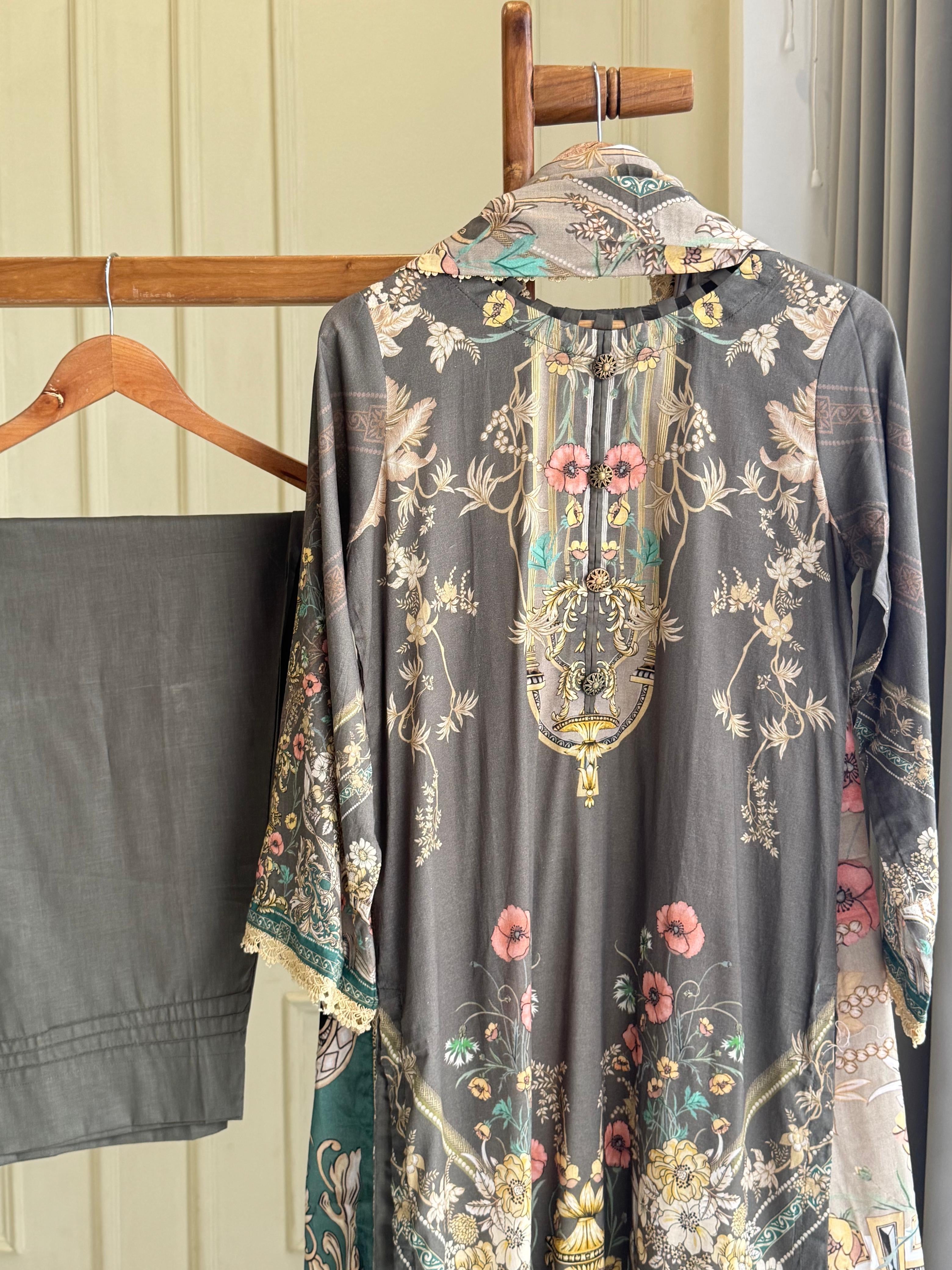 Jade Casual Fit Lawn Suit- 3457