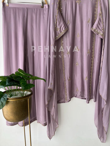 Chinnon mirror Worked Suit - Pehnava Lawns