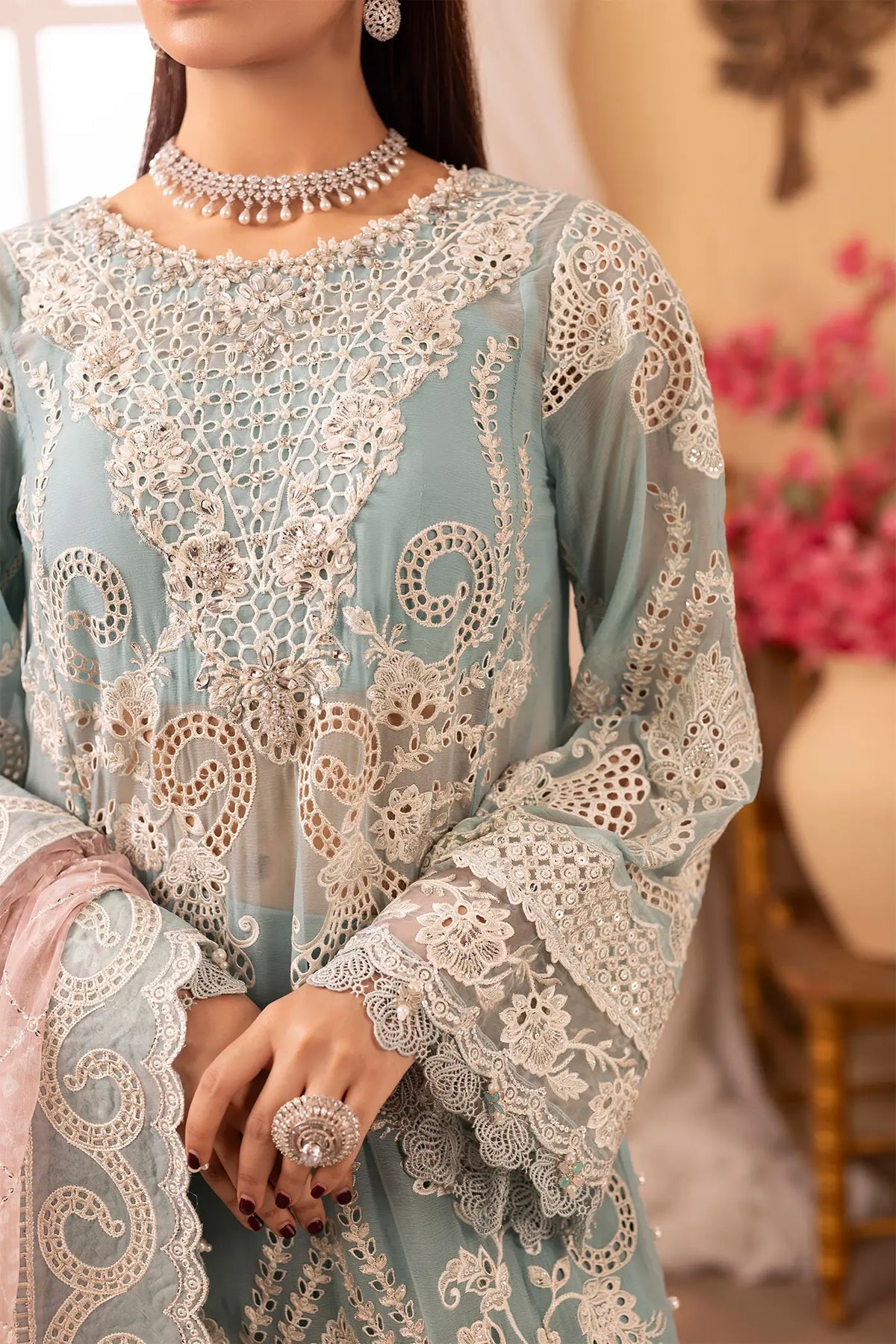 Adans Libas Perfume unstitched suit -7803