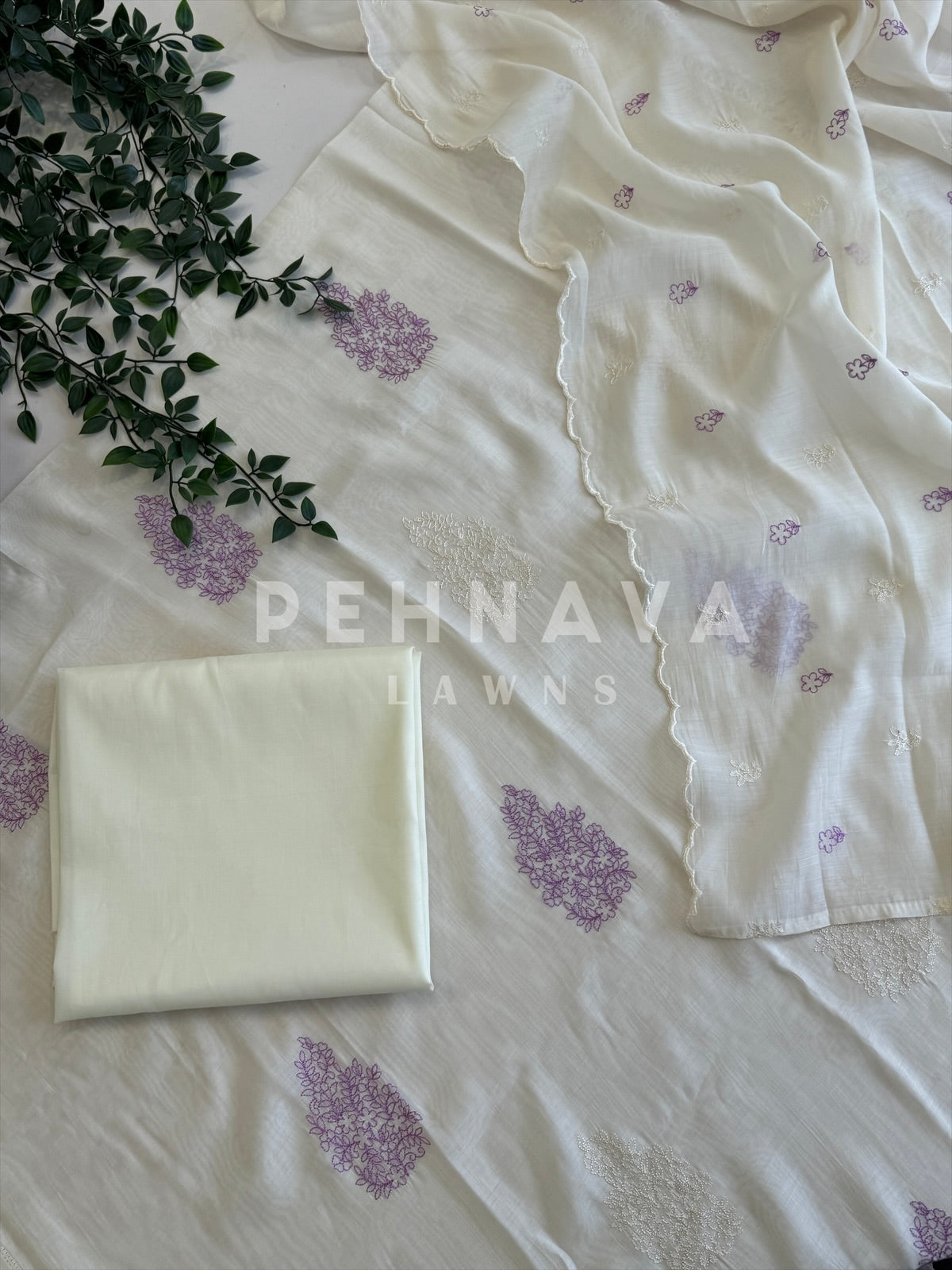 Chanderi Embroidered Suit