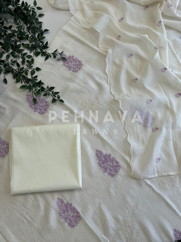 Chanderi Embroidered Suit