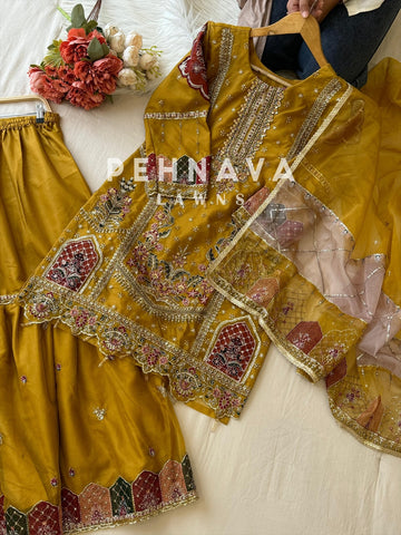 Royal Organza Party wear Embellished Suit 5187 - Pehnava Lawns