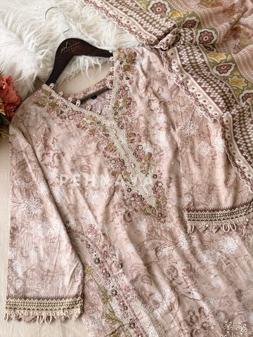 Printed Embroidered Ready to Wear Suit-2104