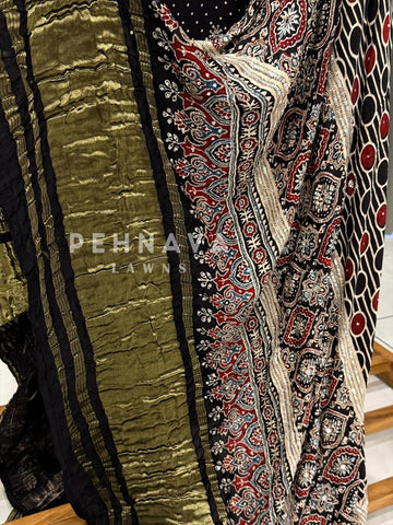 Ajrak Printed Unstitched Suit