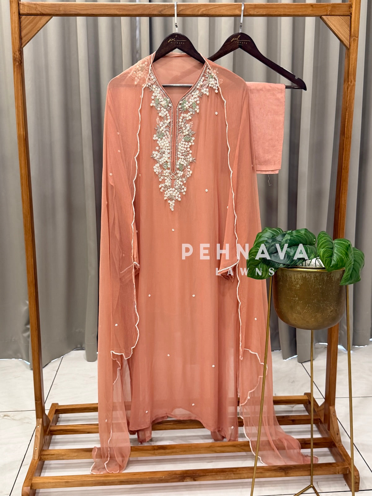 Premium Chiffon Handwork Semi-Stitched Suit