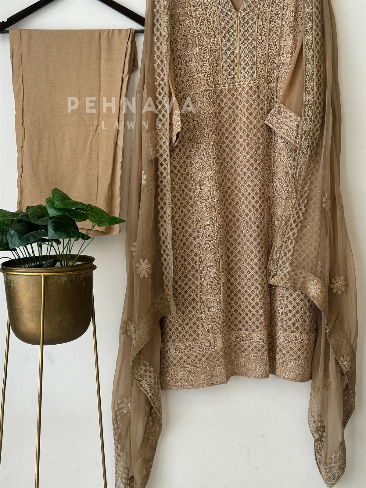 Premium Thread Embroidered Georgette Suit