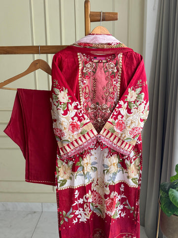 Red Floral Ethnic Salwar