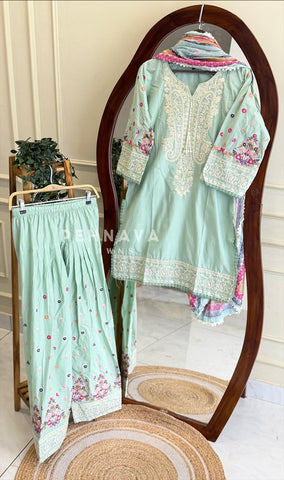 Floral Embroidered Farshi Salwar T1128