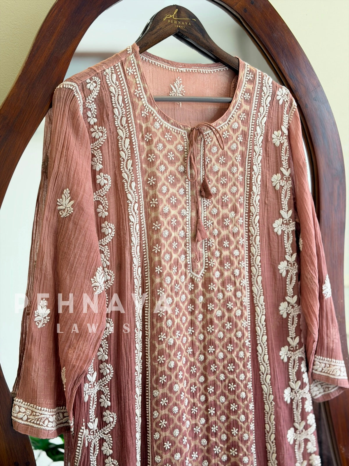 Multi-shade Chikankari Embroidered Ensemble