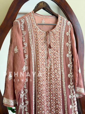 Multi-shade Chikankari Embroidered Ensemble