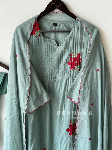 Cotton Floral Embroidered Suit-15441 - Pehnava Lawns