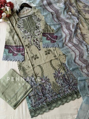 Casual Unstitched Suit with Dupatta 1866