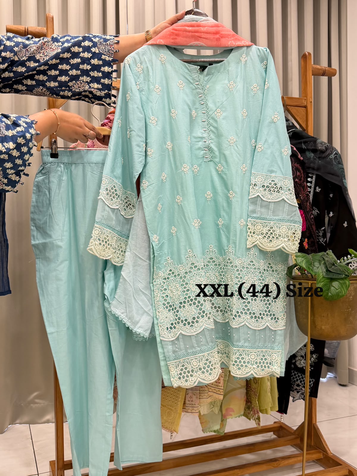 Signature Embroidered Three Piece Set