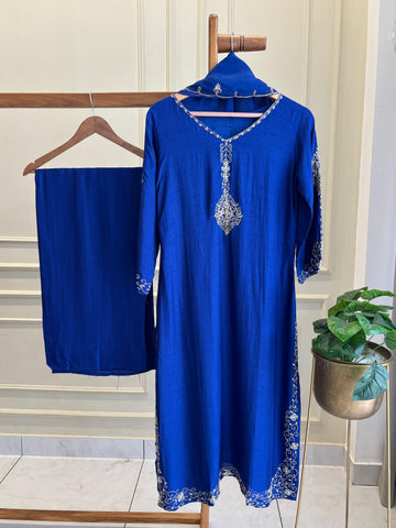 Premium Handworked Royal Blue Salwar Kameez