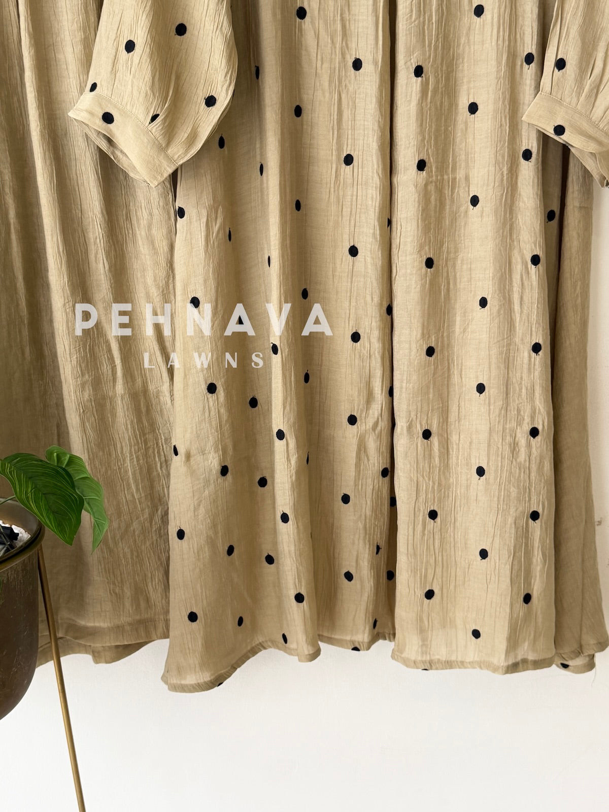 Polka Dot Embroidered Imported Suit-220