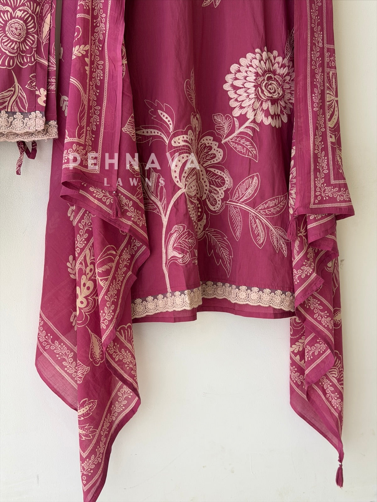 Floral Embroidered Cotton Suit Set 2599