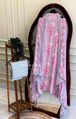Floral Embroidered Unstitched Suit