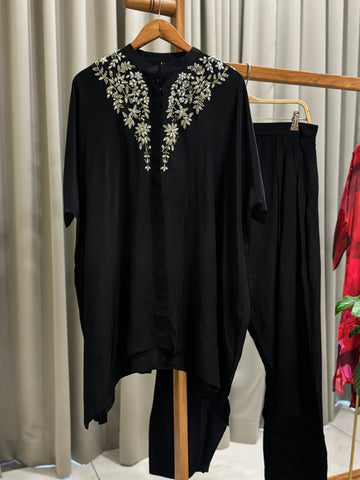 Premium Handworked Two Piece Set-Black