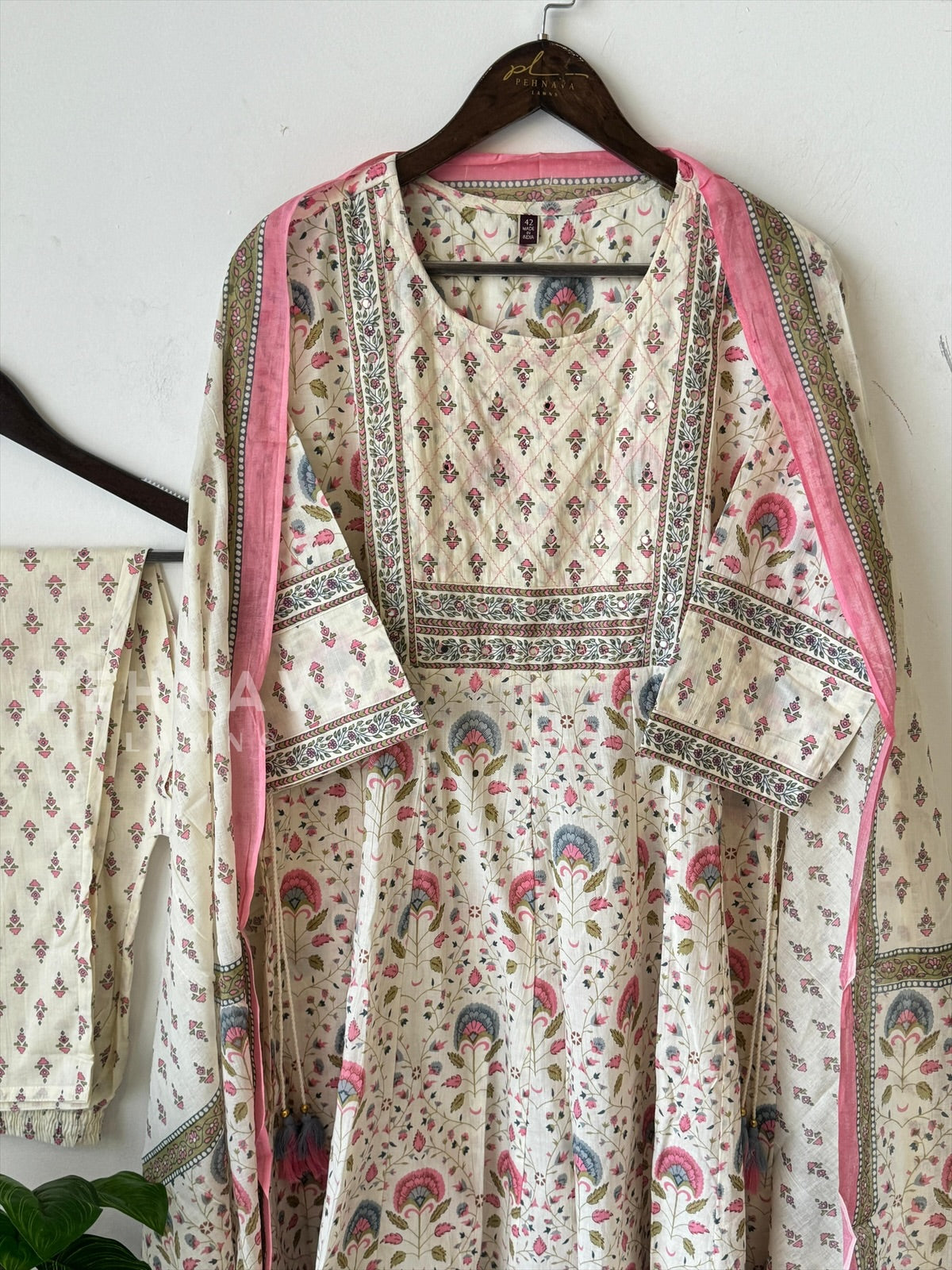 Off-White Patterned Suit-18545 - Pehnava Lawns