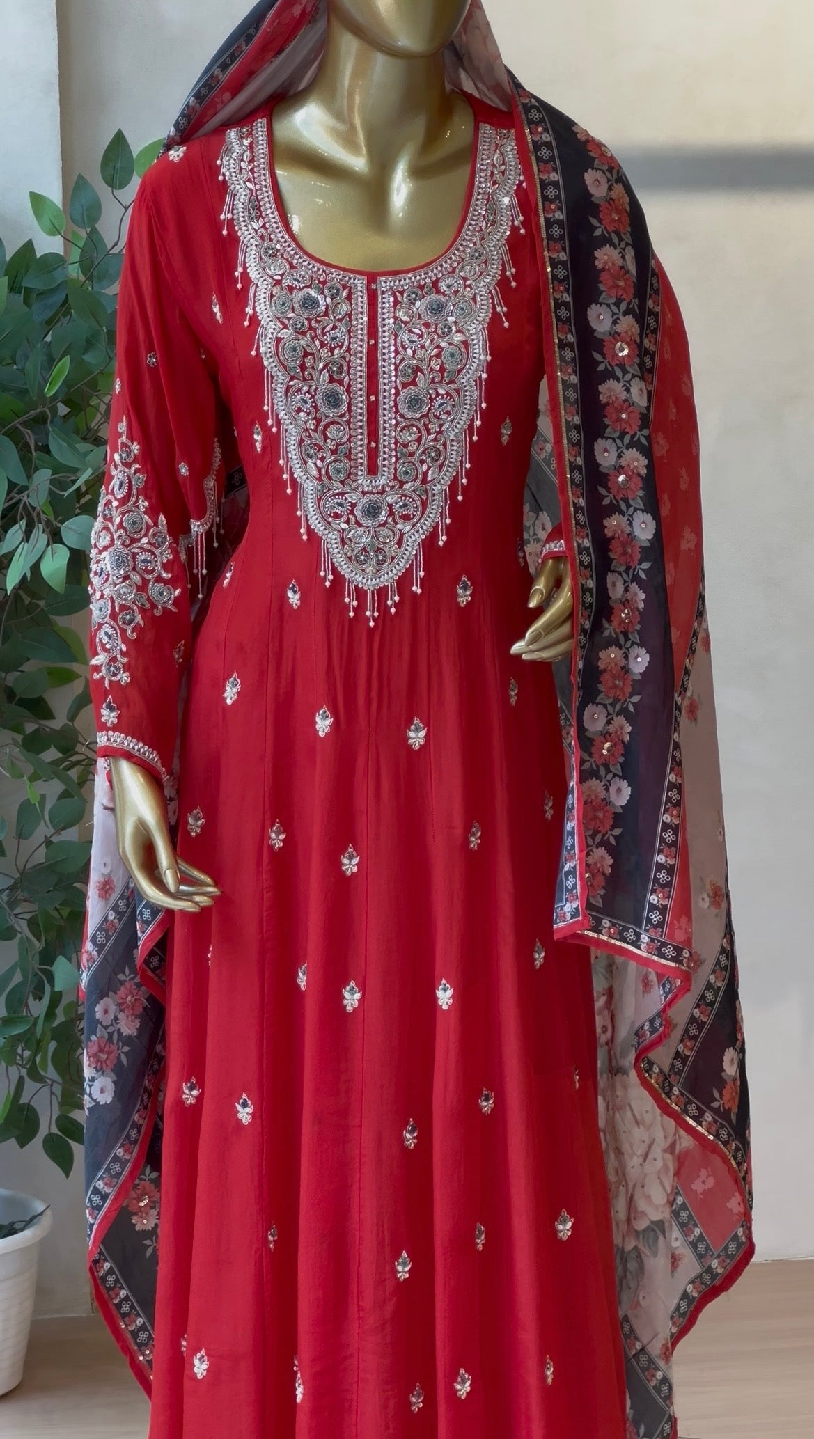 Premium hand worked anarkali suit