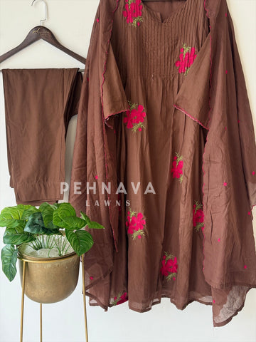 Cotton Floral Embroidered Suit-15441 - Pehnava Lawns