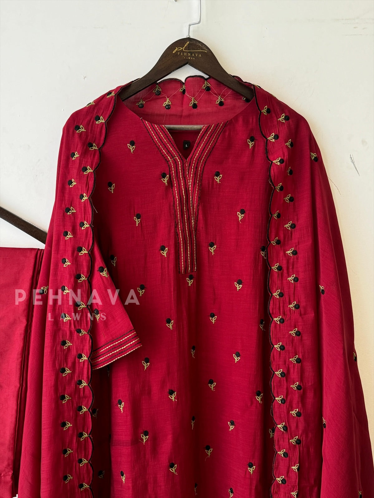 Floral Embroidered Suit set 12694